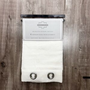 Madison Studio White Decorative Window Curtains (4) w Grommets 38 in X 84 in NWT